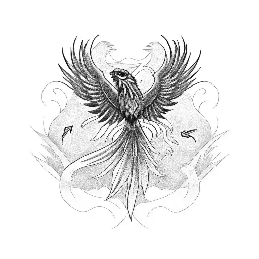 Phoenix With Scales And Feathers