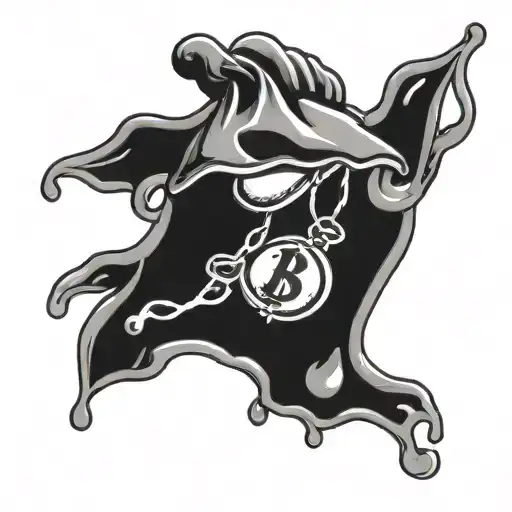 Money Bag Blood Dripping