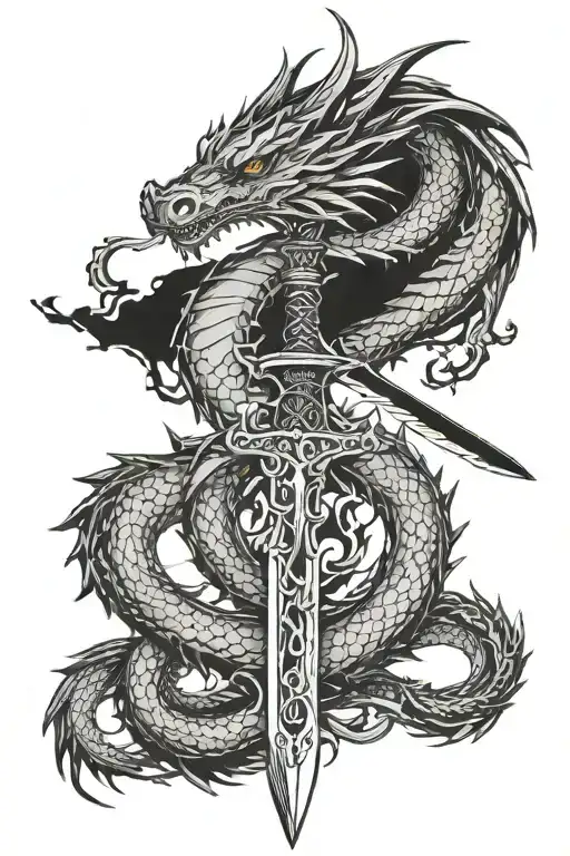 Sword And Dragon Wrapped