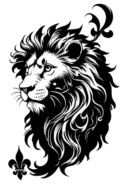 Lion And Fleur-de-lis