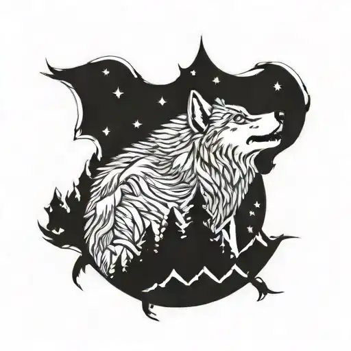 Wolf Howling At The Moon