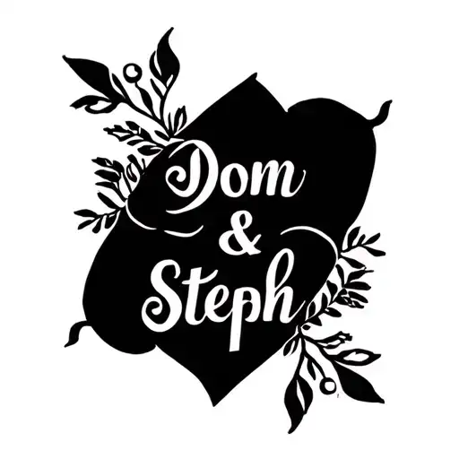 Dom And Steph Names Written With Love And Growth Together Meaning