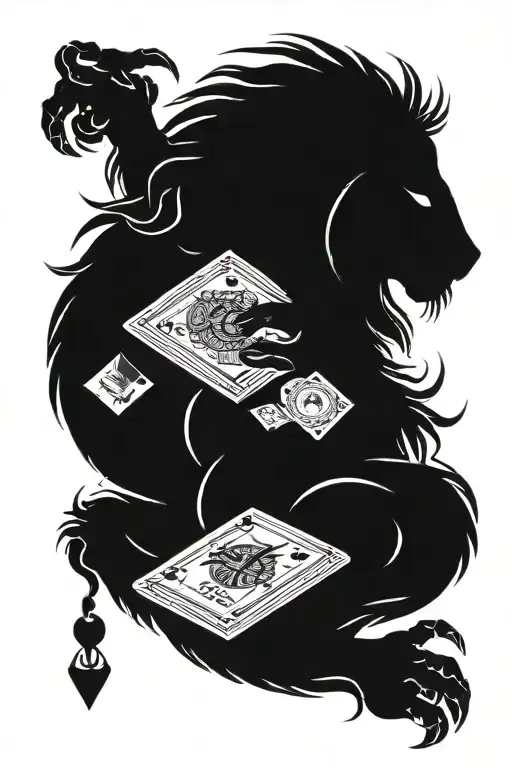 Lion Scorpion Playing Card Game Dollars