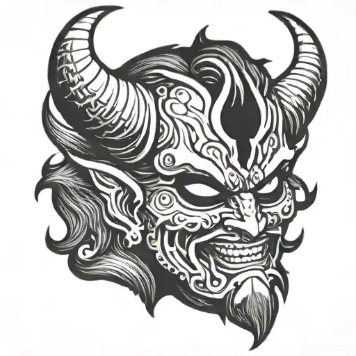 Devil Wearing Jesus Mask