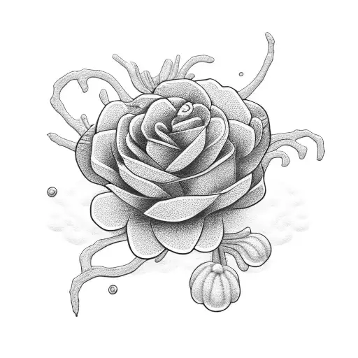 Thin Line Flowers Peach Blossoms Coral