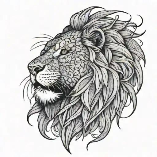 Lion On The Left Chest Covering The Whole Size