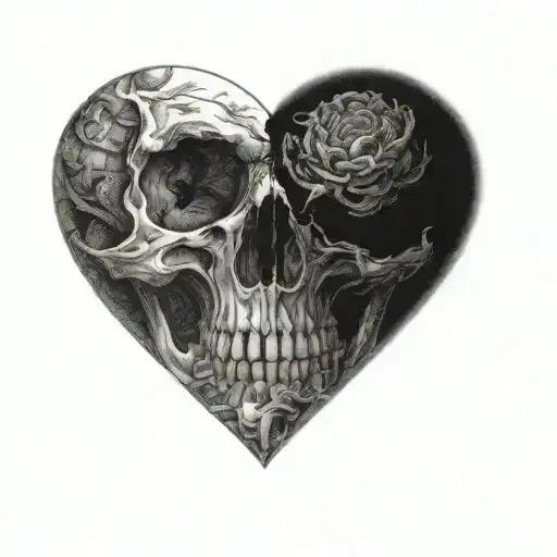 A Skull In The Shape Of A Heart