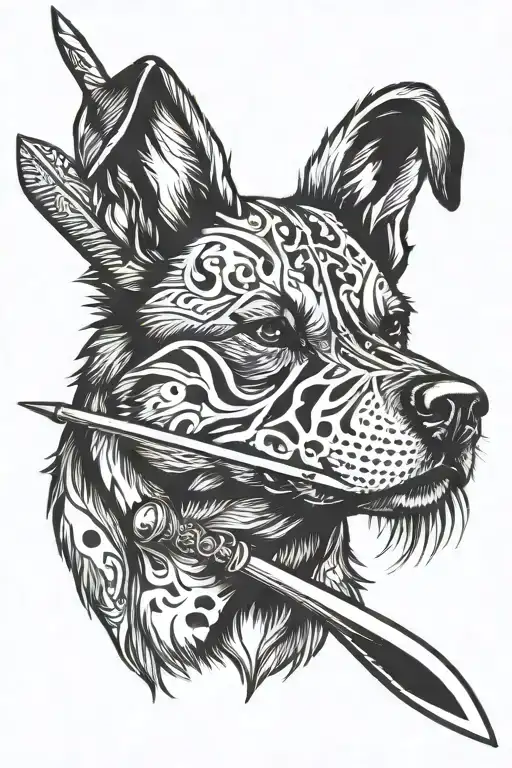 Dog With Spear