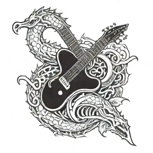 A Guitar Made Out Of Dragon Bones