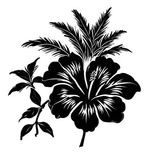 Palm Tree Flower Hibiscus