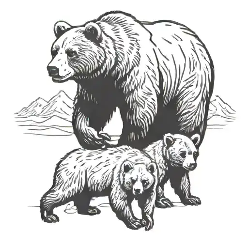 Grizzly Bear Family