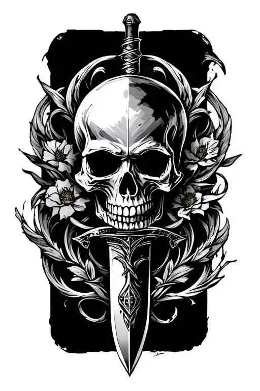 Skull Dagger Surrounded