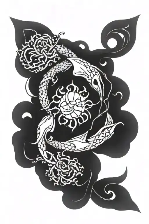 Cancer Zodiac Sign Intertwined