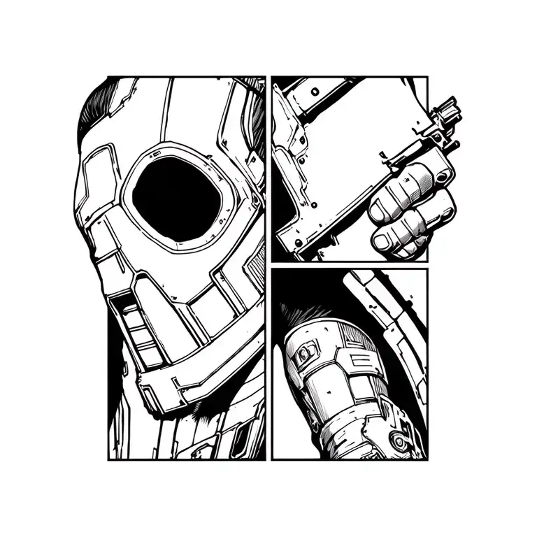 Winter Soldier Vibranium Arm Half Sleeve