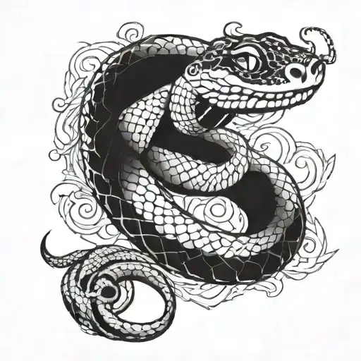 A Glamorous Snake Wrapped Around A Luxury Boyfriend Symbol