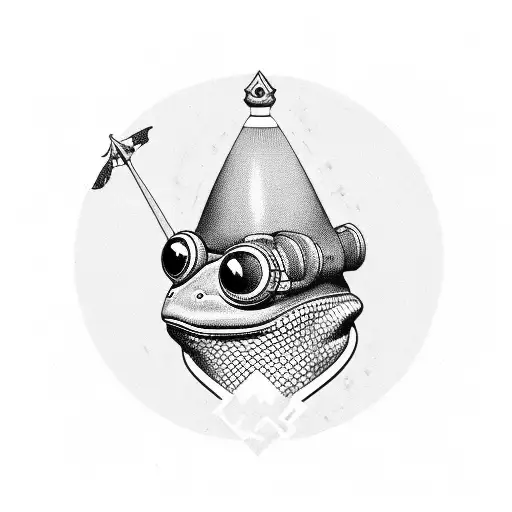 Frog Programming With A Russian Helmet