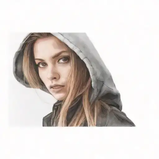 A Woman In A Black Hoodie