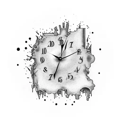 Melted Clock In A Hand