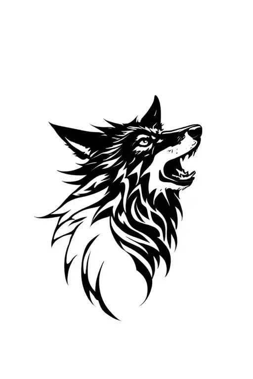 Wolf Howling Tribal