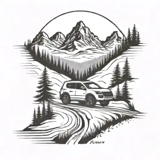 Mountain Ski Road Car