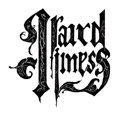 Dark Lettering Of The Words Hard Times