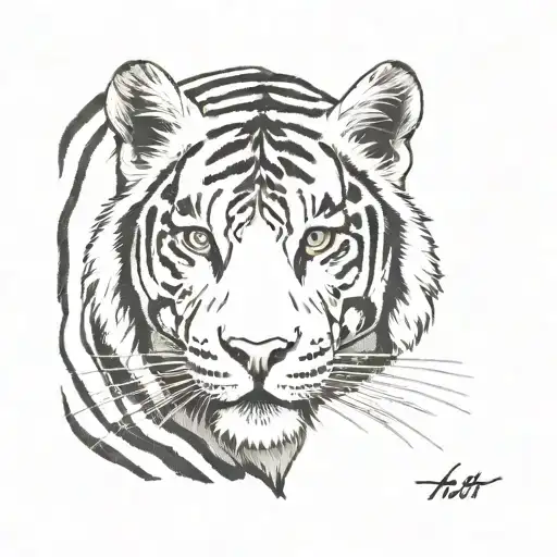 Simple White Tiger