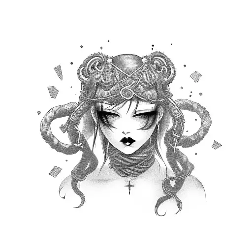 Goth Girl With Shibari Rope