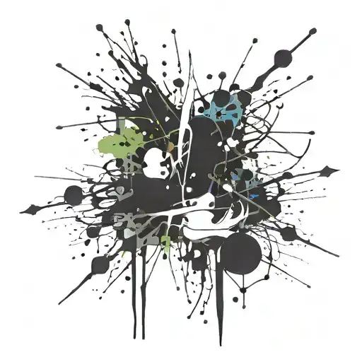 Paint Splatter In Line S Wrapping The Body