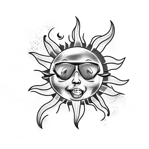 Skydiving With A Sun Behind