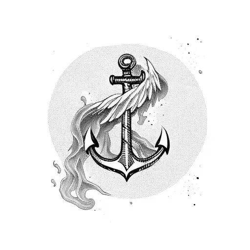 Anchor With Infinite And Wings