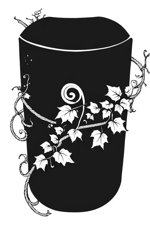 Climbing Ivy With Spiral Tendrils Climbing Up A Rope