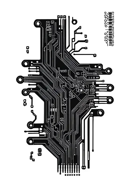 Circuit Board In Black