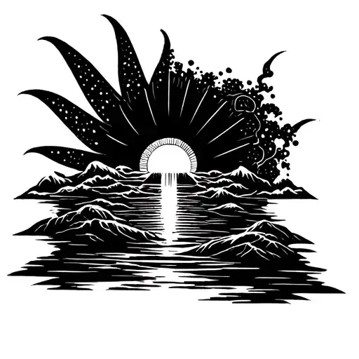 Sun Becomes A Waterfall