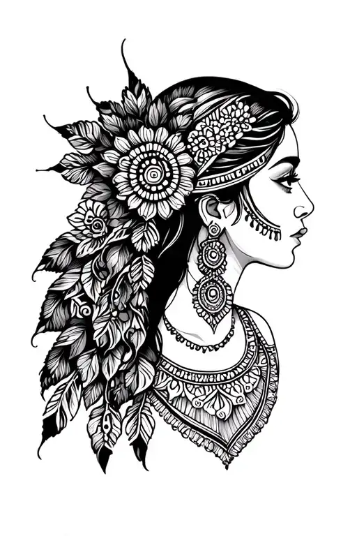 Indian Girl Side Profile