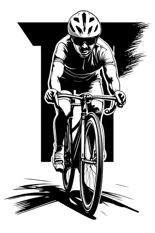 Road Bike Riding With Subtle Autism Logo In The Background