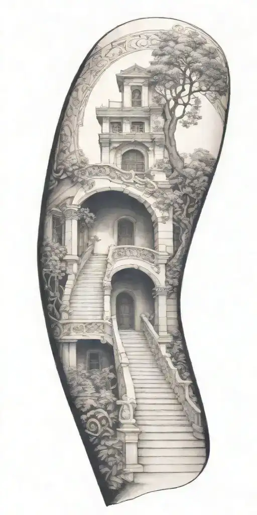 Staircase Circling Around Arm