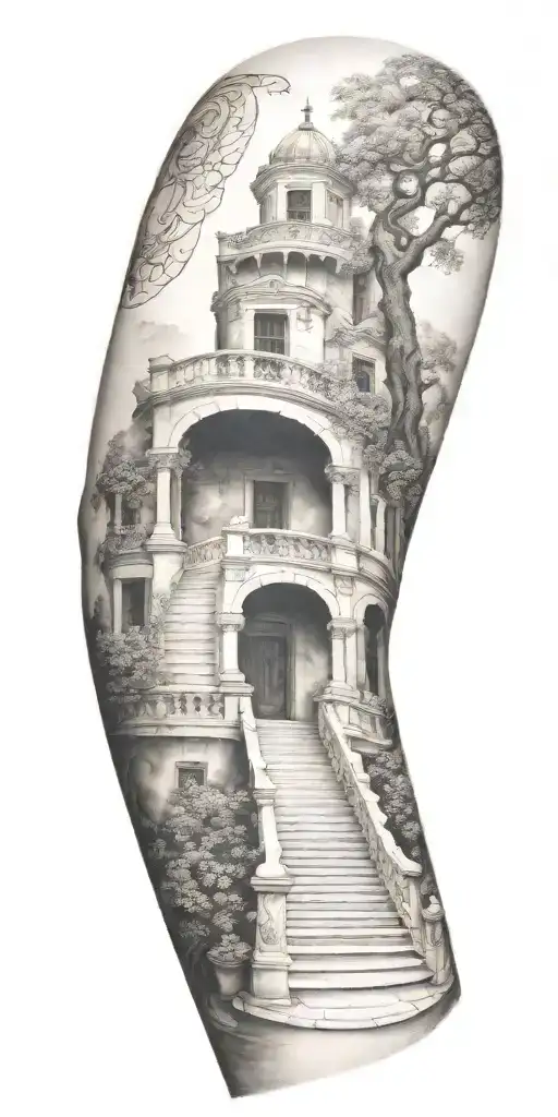 Staircase Circling Around Arm