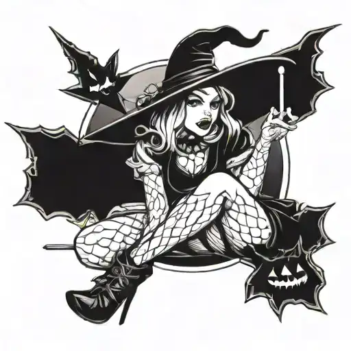 Witch Pinup Girl