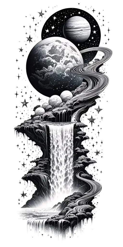 A Waterfall Of Stars And Planets