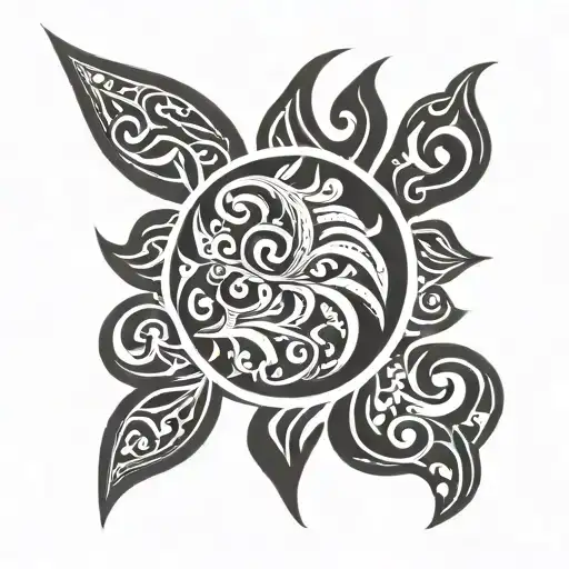 Tribal White On Black Background