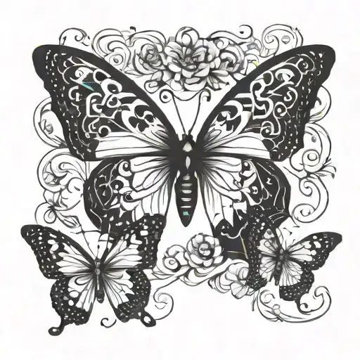 Vine Circling Butterfly