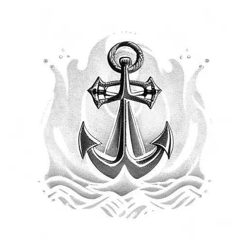 Ocean Wave Boat Anchor Just Breathe