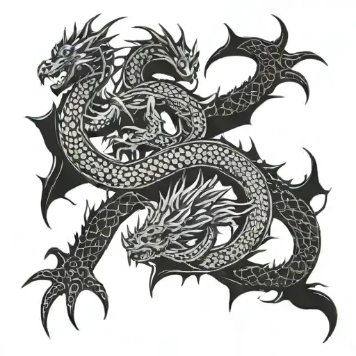 Red Dragon And Blue Dragon