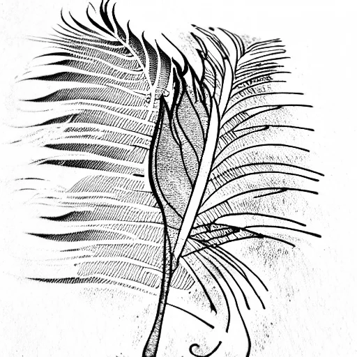 Peacock Feather And Ferns