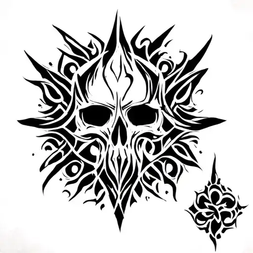 Incorporate Elements Of New Metal Bands Logos Into A Tribal Design