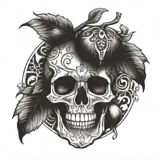 Pomegranate Skull
