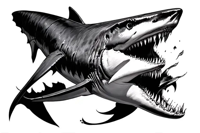 Megalodon Shark Emerging
