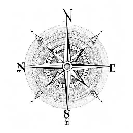 Compass With Landscape