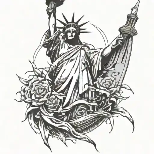 Statue Of Liberty And Grim Reaper From Naruto