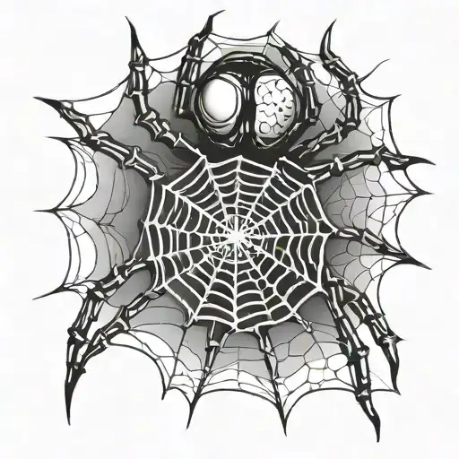 Spider With Cobweb Shooting Out